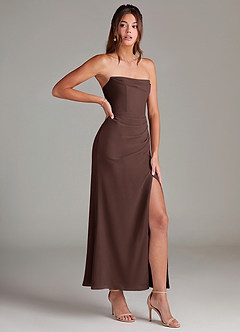 Azazie Leonis Bridesmaid Dresses Ganache Mermaid Strapless Chiffon Convertible Dress image8