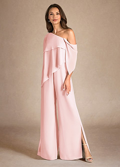 Azazie Halima Kleider für die Brautmutter Overall/Jumpsuit Seitliche Cut-Outs Chiffon Kleid Zartrosa image6