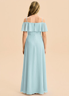 Azazie Maggie Junior Mist A-Line Off the Shoulder Chiffon Dress image2