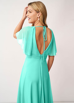 Azazie Tinsley Brautjungfernkleider A-Linie Plissee Gittergewebe Kleid Spa image24