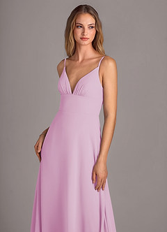 Azazie Amina Bridesmaid Dresses Candy Pink A-Line Chiffon Dress image5