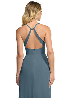 Azazie Davis Bridesmaid Dresses Twilight A-Line V-Neck Chiffon Dress image6