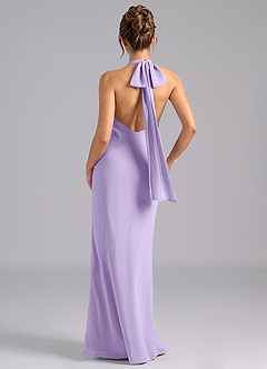Azazie Velli Bridesmaid Dresses Lilac Mermaid Bow Chiffon Dress image2