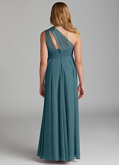 Azazie Charlize Junior Bermuda A-Line Mesh Dress image2
