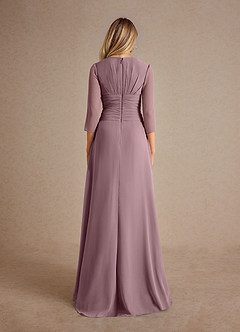 Azazie Mayfield Mother of the Bride Dresses Dusty Rose A-Line Pleated Chiffon Dress image3
