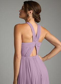 Azazie Afra Bridesmaid Dresses Wisteria A-Line Pleated Chiffon Dress image6