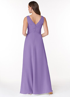 Azazie Flora Brautjungfernkleider A-Linie Plissee Chiffon Kleid Tahiti image2