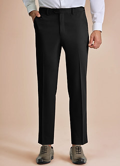 front William Black Comfort Blend Dress Pants