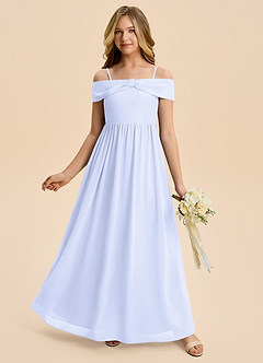 Azazie Coran Junior Jurk van Chiffon met A-Lijn Off the Shoulder Lavendel image1