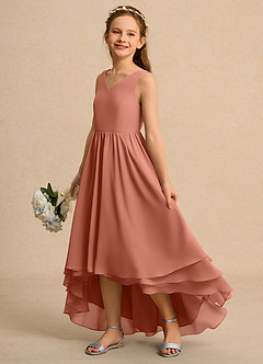 Azazie Kitten Junior Formal Flower Girl Klänningar Klä A-Line i Chiffong image1