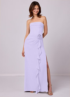Barbie ♥ Azazie Bridesmaid Dresses Lilac Sheath Strapless Chiffon Convertible Dress image1