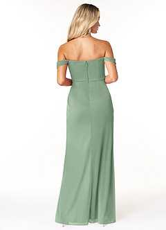 Azazie Tessa Bridesmaid Dresses Matcha Sheath Sweetheart Off-The-Shoulder Mesh Convertible Dress image6