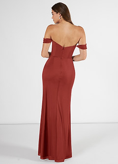 Azazie Kit Schlussverkauf Meerjungfrau-Linie Schulterfrei Gittergewebe Kleid Black image2