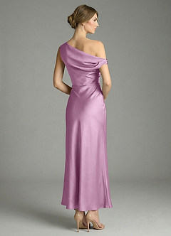 Azazie Emerson Bridesmaid Dresses Wisteria Mermaid Off the Shoulder Stretch Satin Dress image6