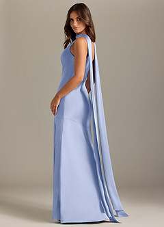 Azazie Kinsley Bridesmaid Dresses Ice Mermaid Side Slit Stretch Satin Dress image6