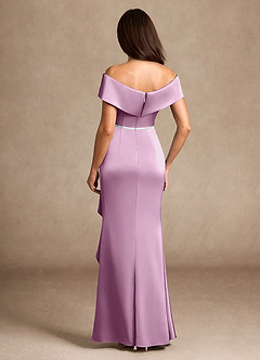 Azazie Dareia Mother of the Bride Dresses Wisteria Mermaid Off the Shoulder Stretch Satin Dress image5