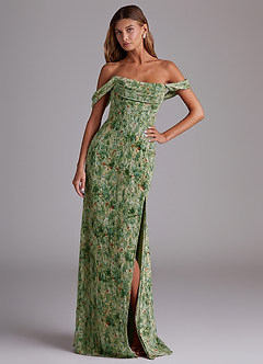 Azazie Saige Bridesmaid Dresses Meadow Bloom A-Line Off the Shoulder Chiffon Convertible Dress image4