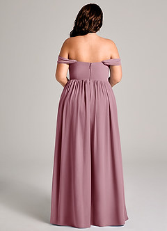 Azazie Calianna Bridesmaid Dresses Vintage Mauve A-Line Off the Shoulder Chiffon Convertible Dress image15