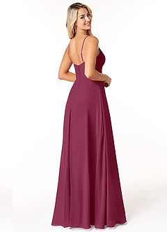 Azazie Moira Bridesmaid Dresses Mulberry A-Line Scoop Chiffon Dress image5