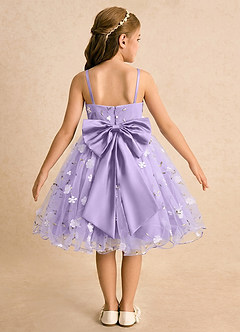 Azazie Junebug Flower Girl Dresses Lilac Ball-Gown Spaghetti Strap Tulle Dress image1