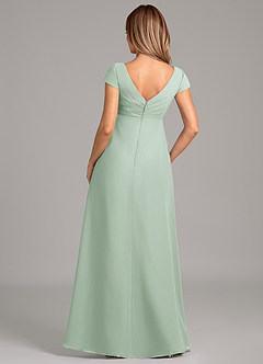 Azazie Allessia Maternity Bridesmaid Dresses A-Line Pleated Chiffon Floor-Length Dress image2