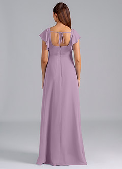 Azazie Bondi Maternity Bridesmaid Dresses A-Line Ruched Chiffon Floor-Length Dress image2