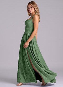 Azazie Francis Robes de demoiselle d'honneur Robe Trapèze en Blumen-Burnout Corset Eucalyptus image5