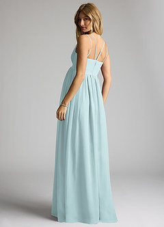 Azazie Emree Brautjungfernkleider für Schwangere A-Linie Chiffon Bodenlänge Kleid image5