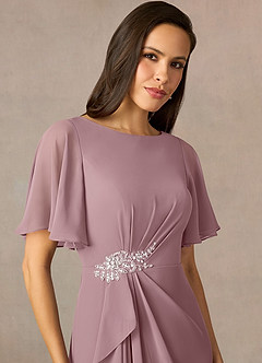 Azazie Rain Mother of the Bride Dresses Dusty Rose Sheath Beaded Chiffon Dress image3