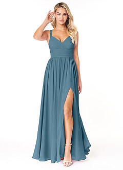 Azazie Chanel Bridesmaid Dresses Bermuda A-Line Pleated Chiffon Dress image1