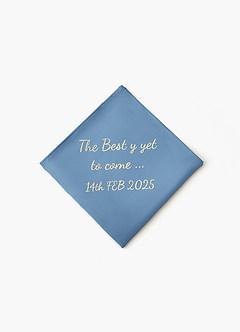 front Pochette de costume personnalisée en satin mat