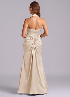 Azazie Destiny Suknie dla druhen Syrena Dekolt w kształcie serca Satyna elastyczna Do ziemi Sukienka image2