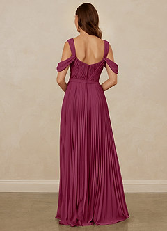 Christian Siriano Bridal for Azazie 1013 Bridesmaid Dresses Mulberry A-Line Off the Shoulder Chiffon Dress image3