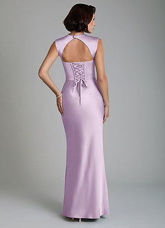 Azazie Lumia Robes de demoiselle d'honneur Robe Fourreau en Satin extensible Corset Frostiges Flieder image2