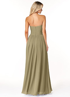 Azazie Yazmin Brautjungfernkleider Wandelbar A-Linie Herzausschnitt Chiffon Kleid Moosgrün image2