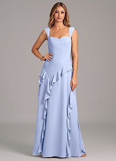 Azazie Sloane Jurken voor bruidsmeisjes Jurk van Chiffon met A-Lijn Sweetheart Halslijn Ijs image5