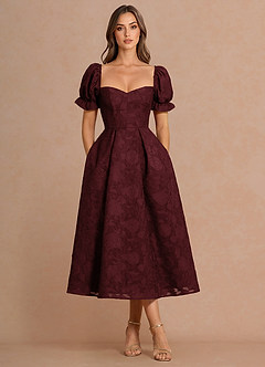 suknia Wino Midi Lanthe image1