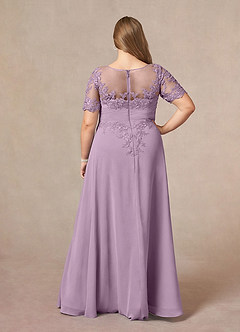 Azazie Raissa Kleider für die Brautmutter A-Linie Spitze Chiffon Kleid Blauregen image10