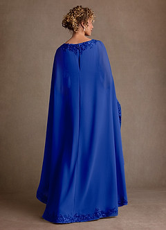 Azazie Artemisia 신부의 어머니 드레스 쉬스 레이스 쉬폰 플로어 길이 드레스 image3