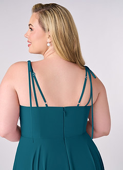 Barbie ♥ Azazie Bridesmaid Dresses Ink Blue A-Line Bow Chiffon Dress image10