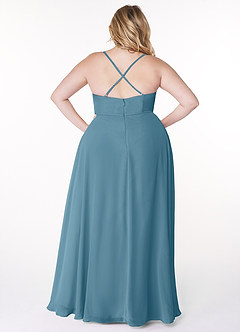Azazie Naeem Bridesmaid Dresses Bermuda A-Line V-Neck Ruffle Chiffon Dress image8