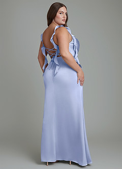 Azazie Jessamine Bridesmaid Dresses Ice Sheath Corset Stretch Satin Dress image9