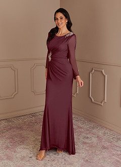 Azazie Greta Final Sale Mermaid Sequins Mesh Sweep train Dress image1
