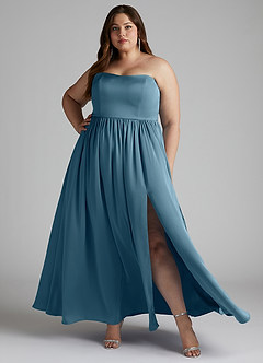 Azazie Morana Final Sale Bermuda A-Line Off the Shoulder Stretch Satin Convertible Dress image11