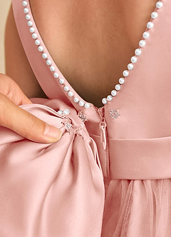 Azazie Jani Flower Girl Dresses Rosette A-Line Bow Tulle Dress image7
