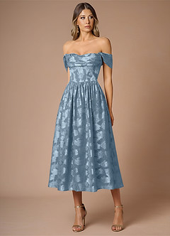 Dana Dusty Blue Midi Dress image5