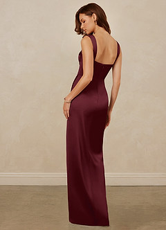 Christian Siriano Bridal for Azazie 1017 Bridesmaid Dresses Cabernet Sheath Sweetheart Neckline Stretch Satin Dress image6