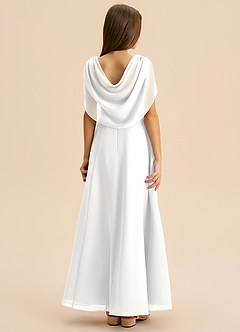 Azazie Lambie Junior Linia A Pofałdowany Szyfon Długość podłogi Młodsza druhna Sukienka image1