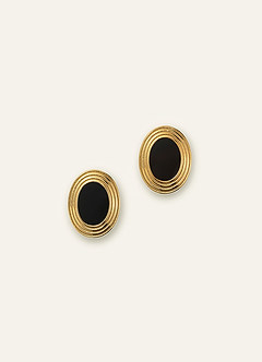 front Pendientes de botón de estilo vintage
