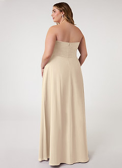 Azazie Arabella Allure Robes de demoiselle d'honneur Robe Trapèze Convertible en Mousseline de soie Encolure en Forme de Cœur Champagne image17